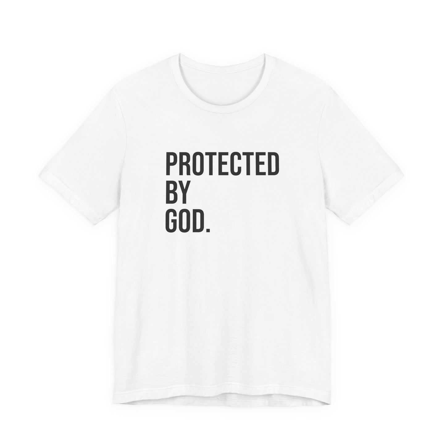 White Protected By God Tee