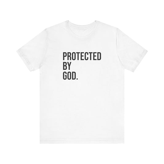 White Protected By God Tee