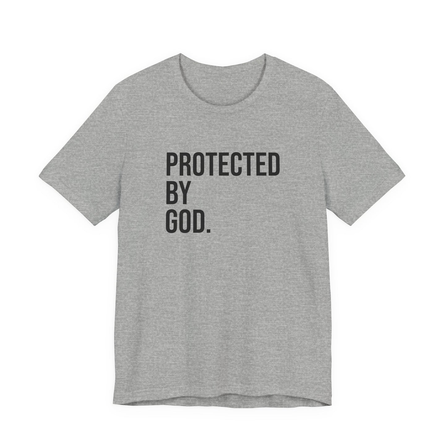 Heather Grey Protected By God Tee
