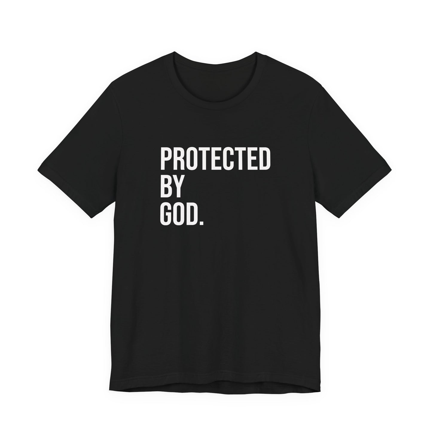 Black Protected by God tee