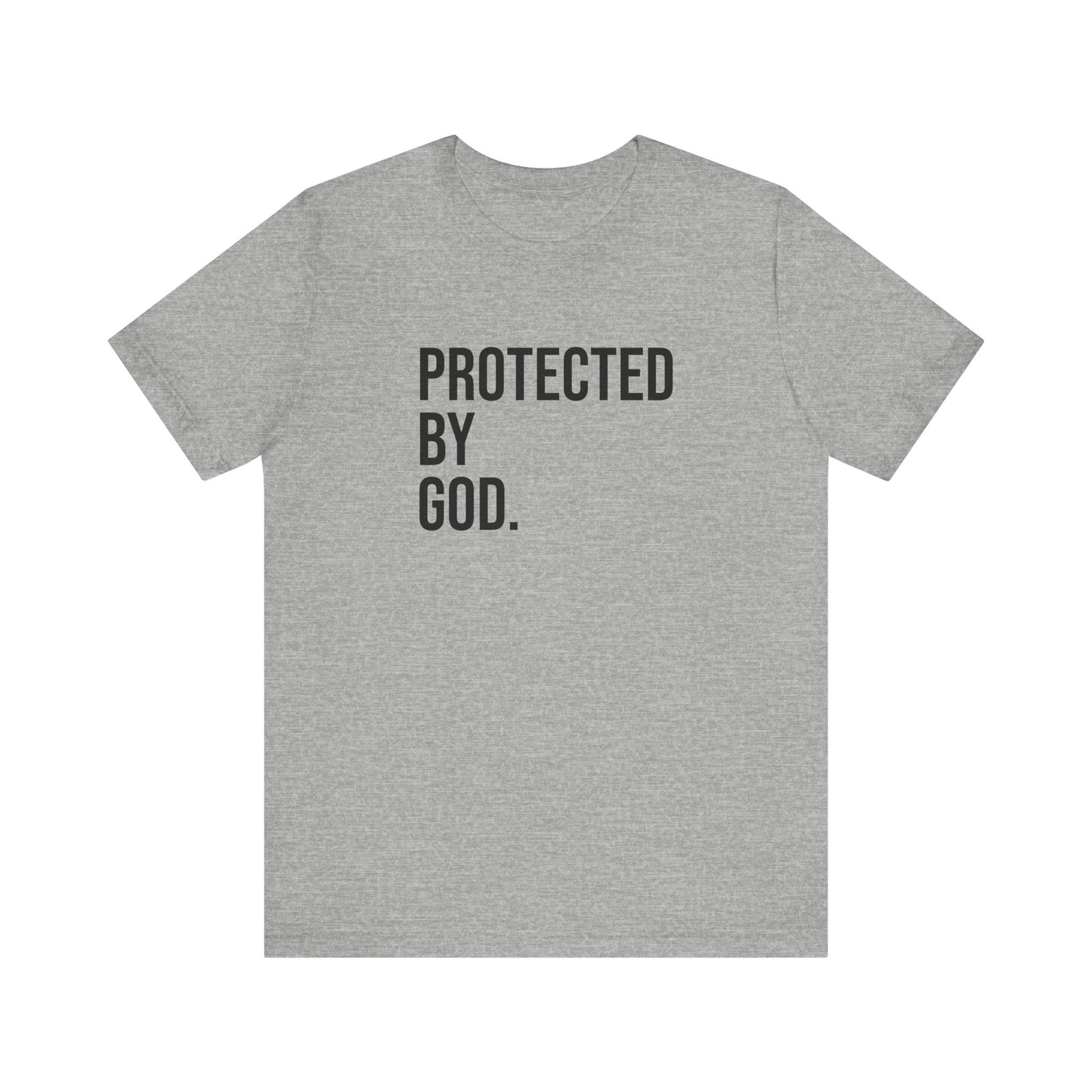 Heather Grey Protected By God Tee